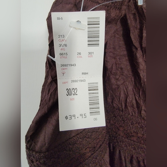 NWT Avenue Brown Tiered Maxi Skirt - Picture 5 of 8